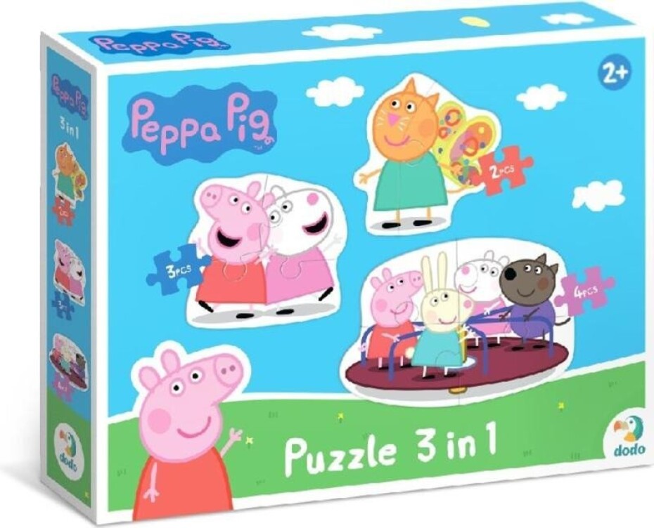 Puzzle Prasátko Peppa: Kamarádi 3v1 (2,3,4 dílků) - main (0)