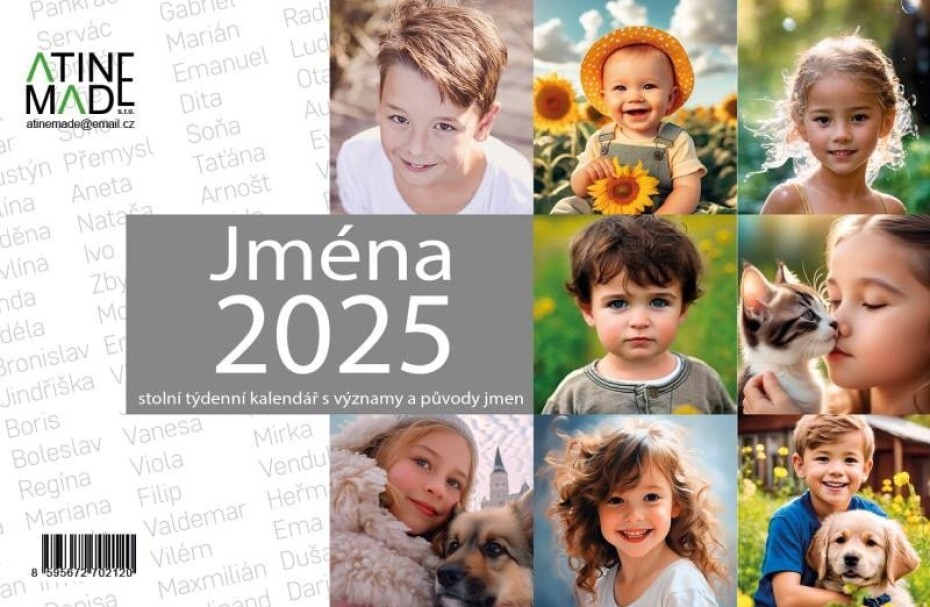 Kalendář 2025 Jména, stolní, týdenní, 225 x 150 mm - main (0)