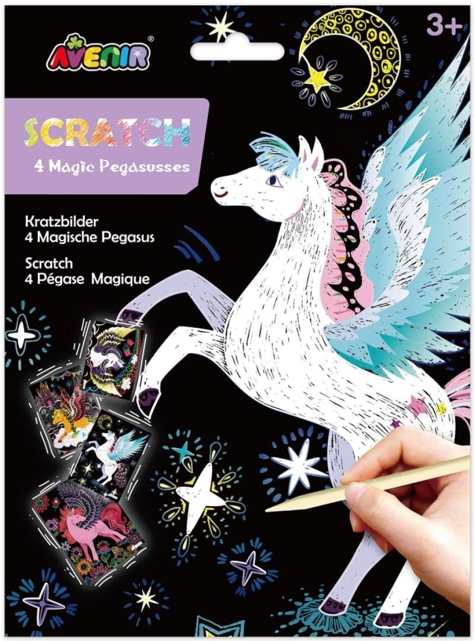 Škrabací obrázky 4 ks - Pegas - main (0)