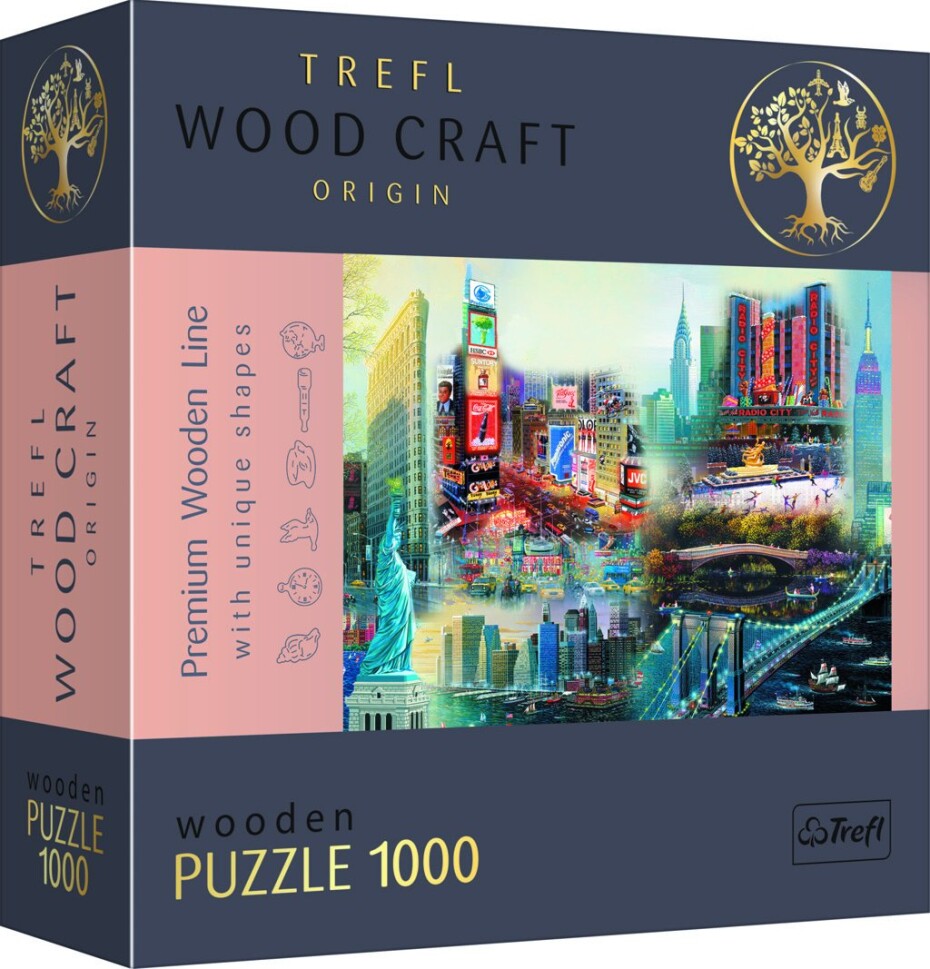 Trefl Wood Craft Origin Puzzle Koláž New York 1000 dílků - Tolo - main (0)
