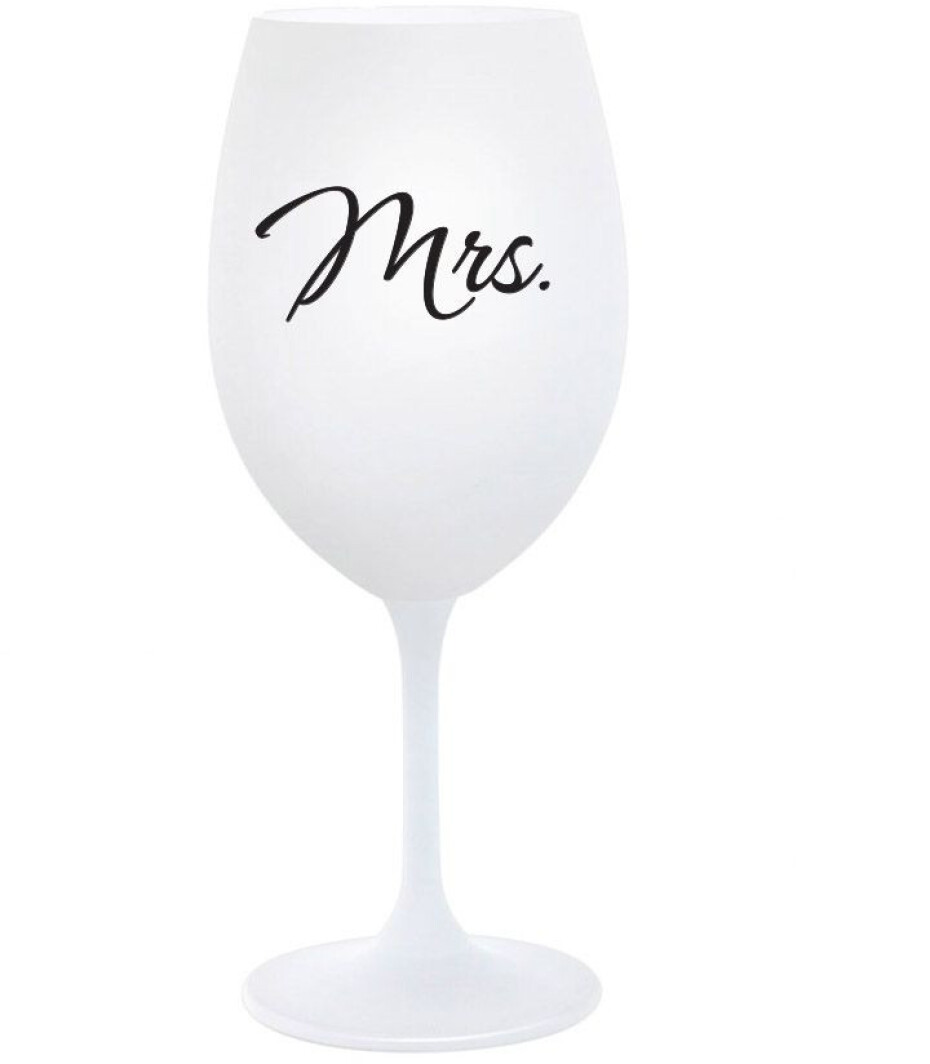MRS. - bílá  sklenice na víno 350 ml - main (0)