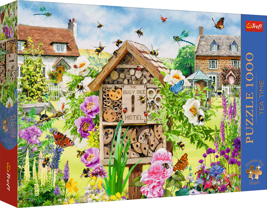 Puzzle Premium Plus - Čajový čas: Domeček pro včelky 1000 dílků 68,3x48cm v krabici 40x27x6cm - Trefl - main (0)