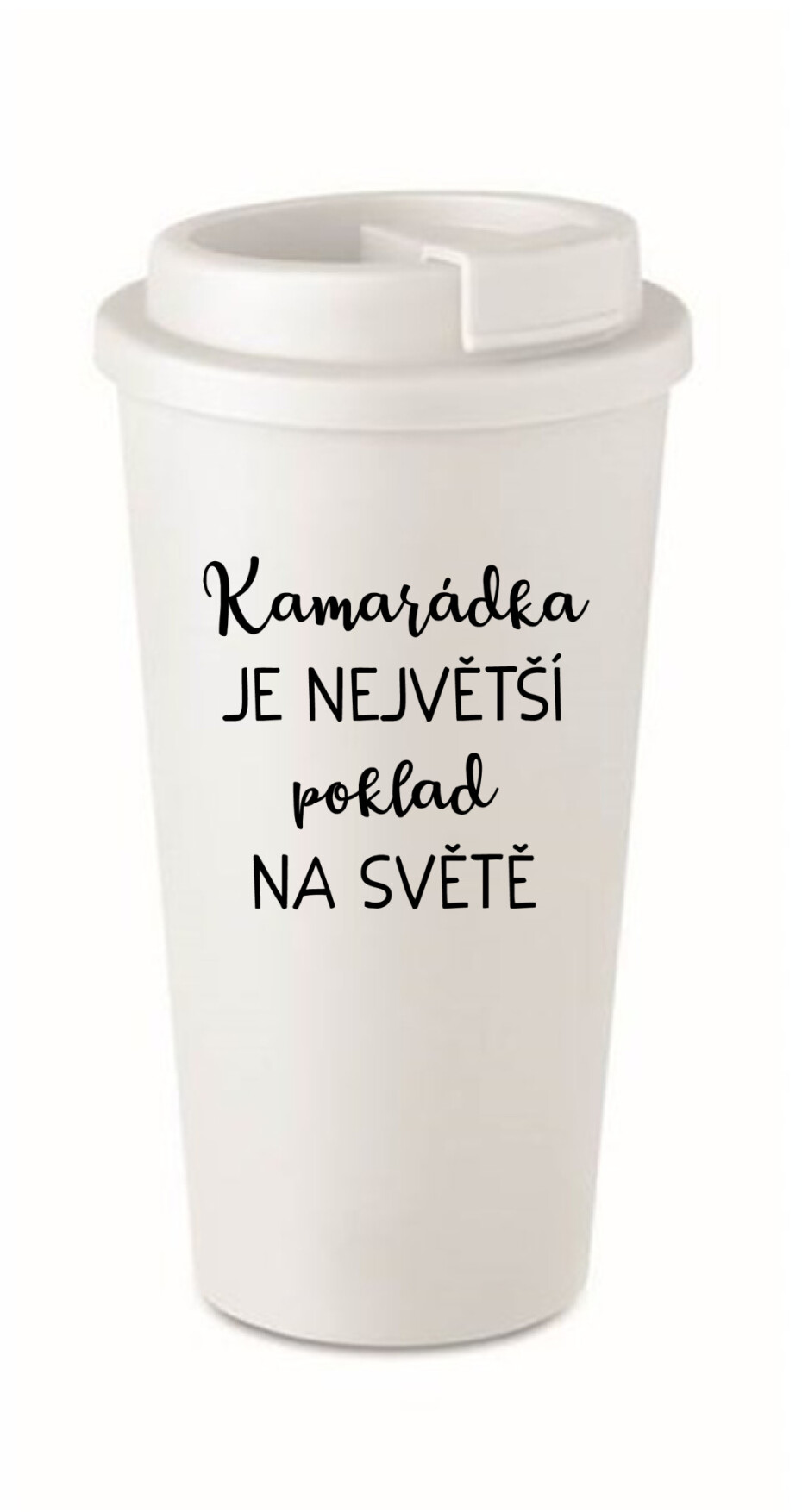 KAMARÁDKA JE NEJVĚTŠÍ POKLAD NA SVĚTĚ - bílý termohrnek 475 ml - main (0)