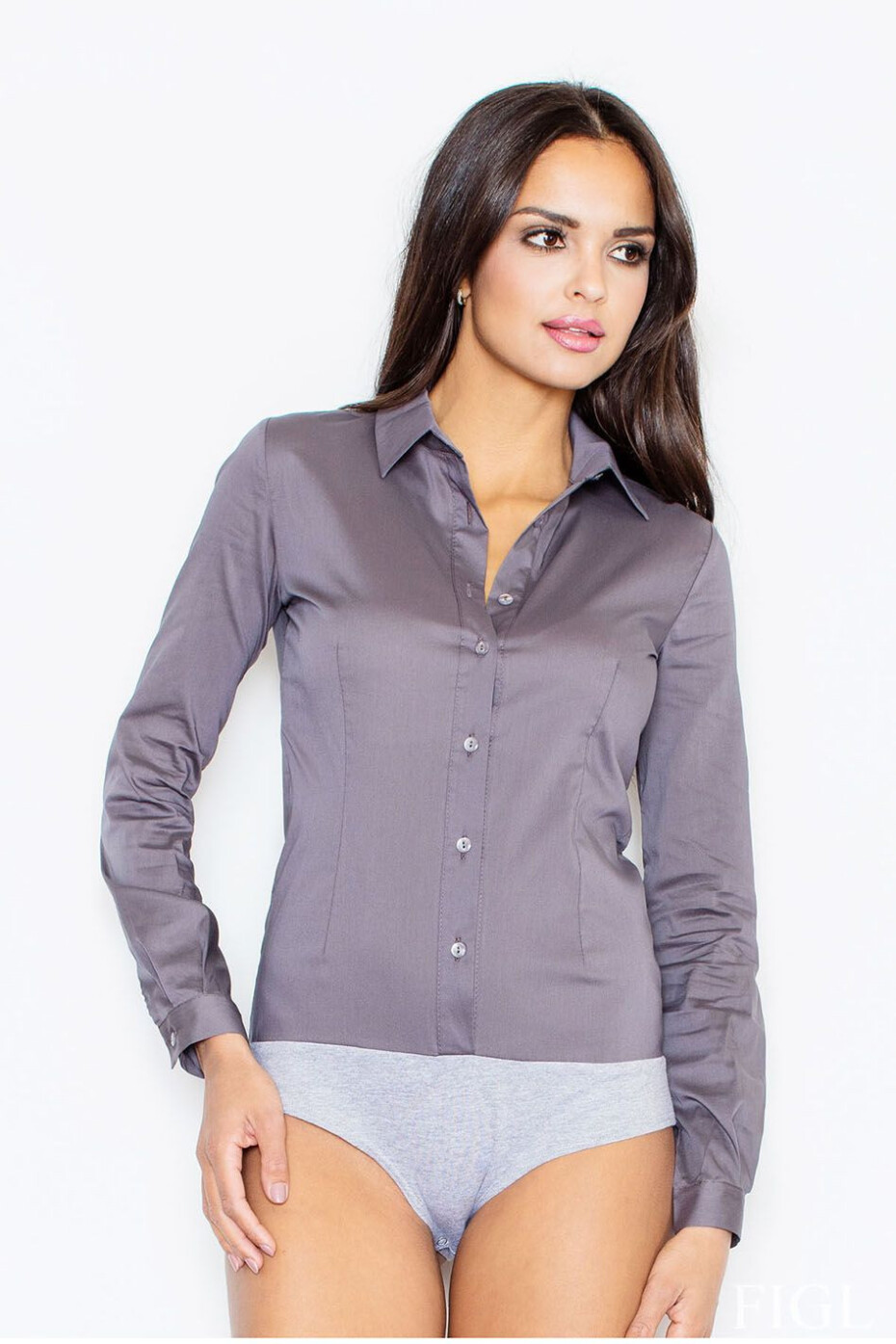 Dámské body M315 šedé - Figl šedá XL-42 - main (0)