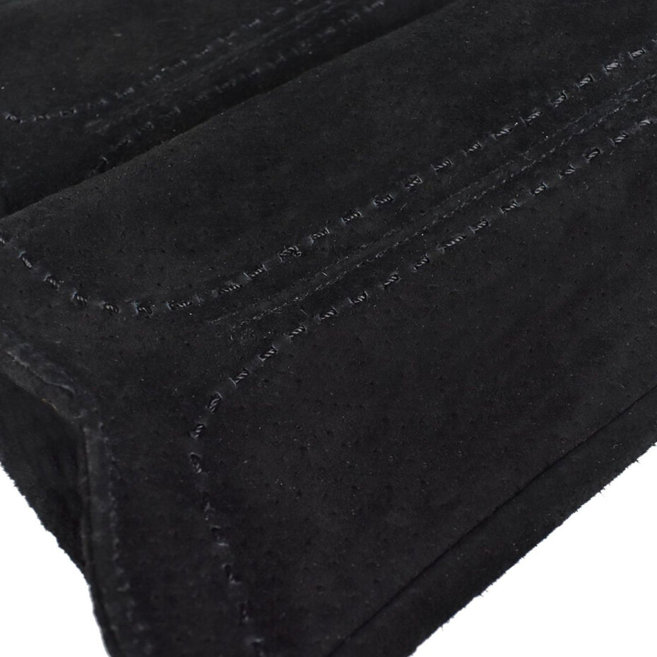 Semiline Dámské semišové antibakteriální rukavice P8215 Black M - main (1)