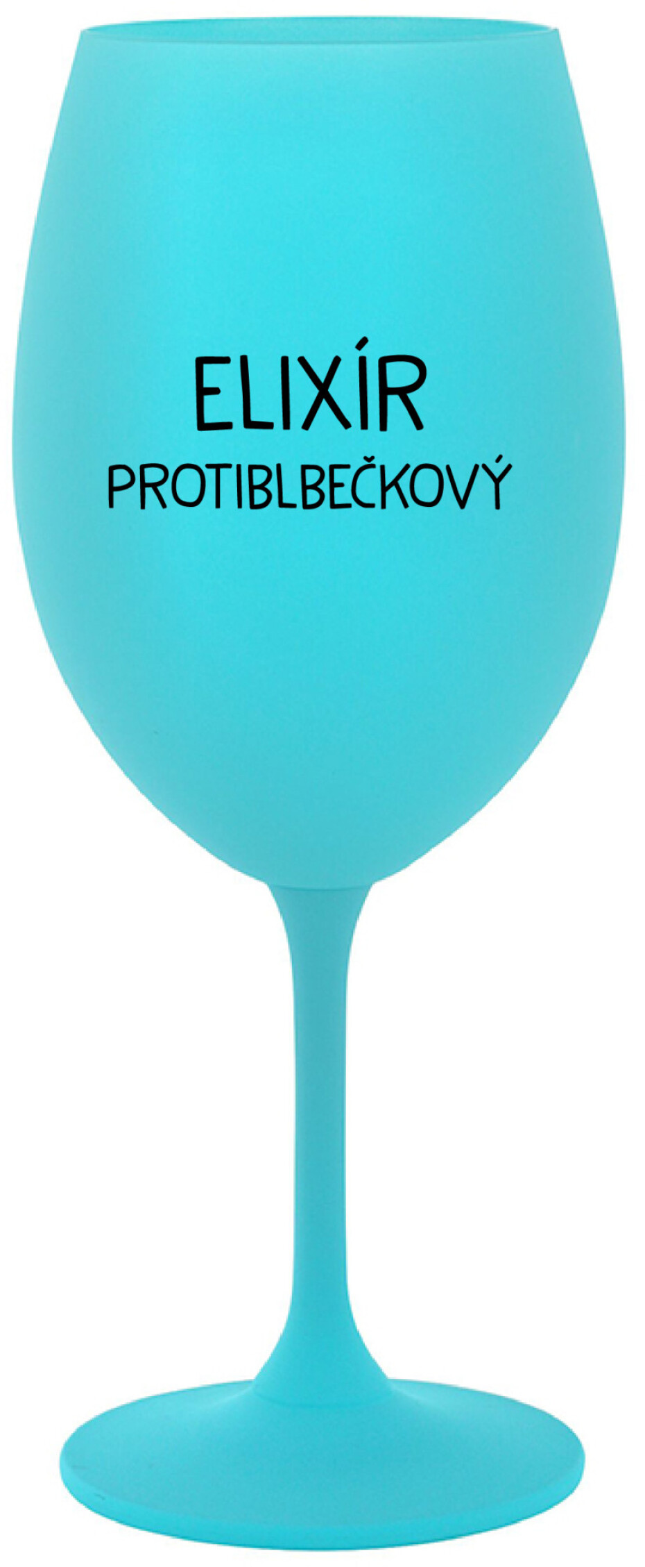 ELIXÍR PROTIBLBEČKOVÝ - tyrkysová sklenice na víno 350 ml - main (0)