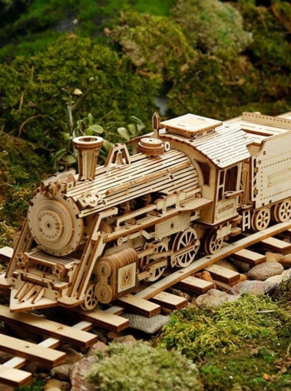 NiXiM Dřevěné 3D puzzle/Lokomotíva - main (0)