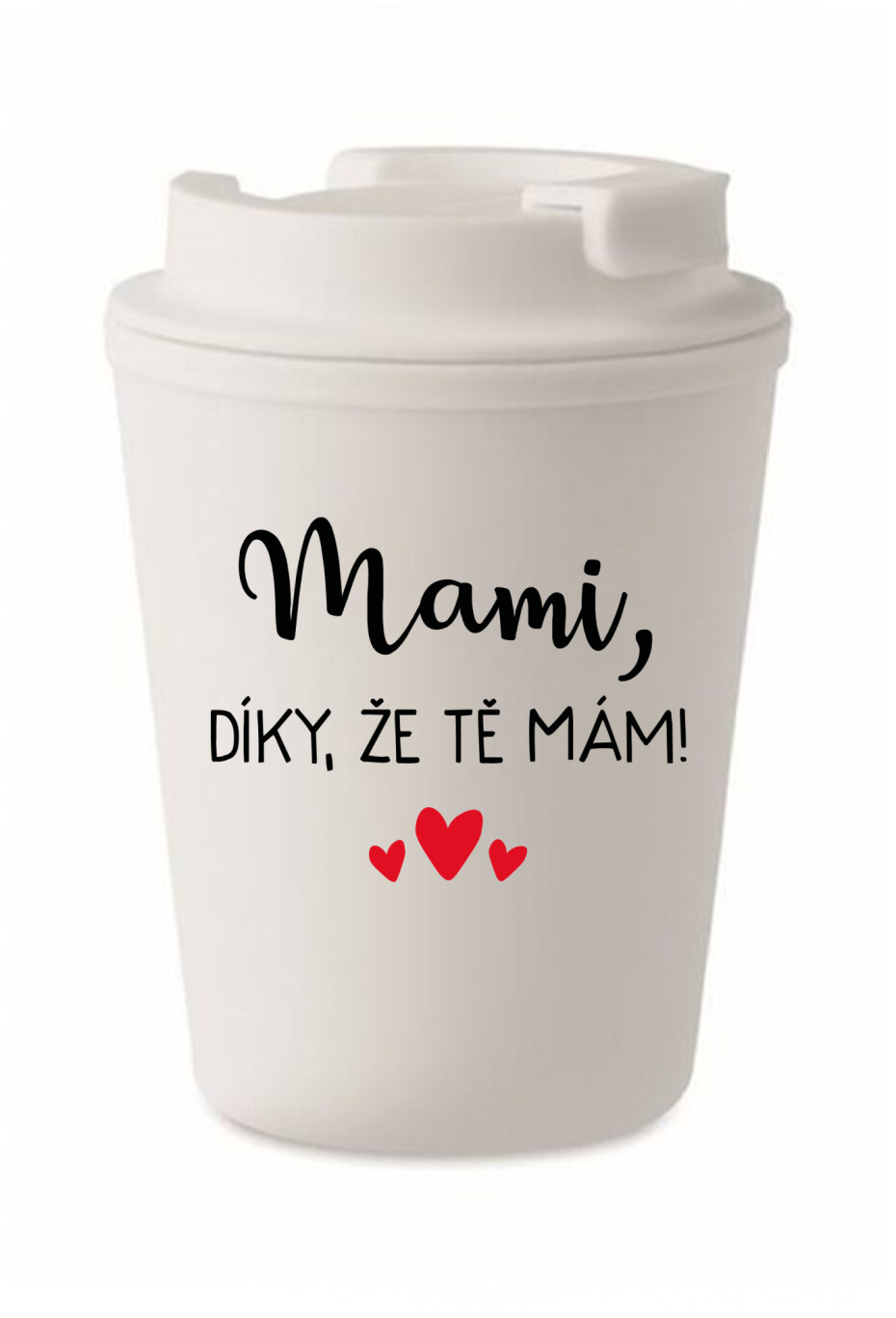 MAMI, DÍKY, ŽE TĚ MÁM! - bílý termohrnek 300 ml - main (0)