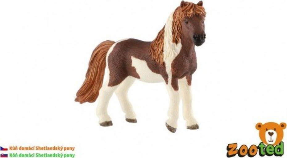 Kůň domácí Shetlandský pony zooted plast 12cm v sáčku - main (0)