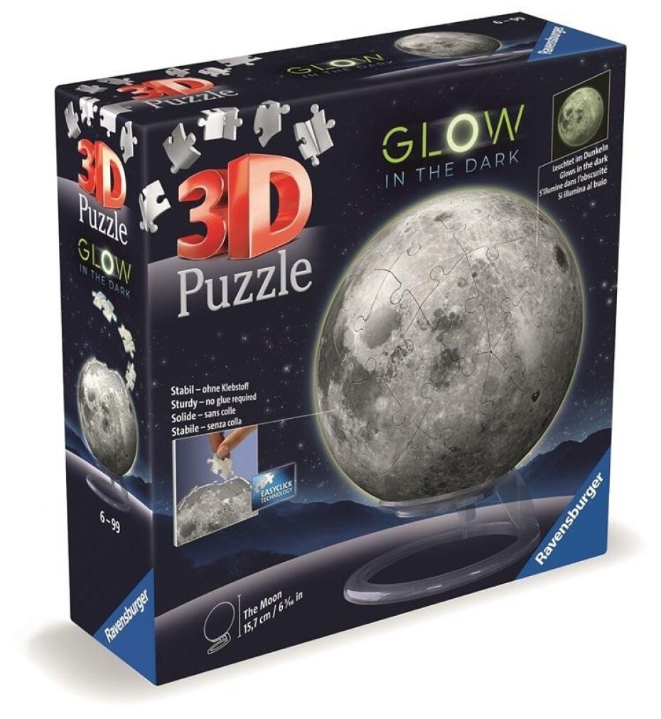 3D Puzzle-Ball: Měsíc svítící ve tmě 72 dílků - main (0)