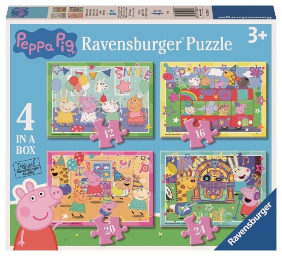 Puzzle Prasátko Peppa na oslavě 4 v 1 - main (0)