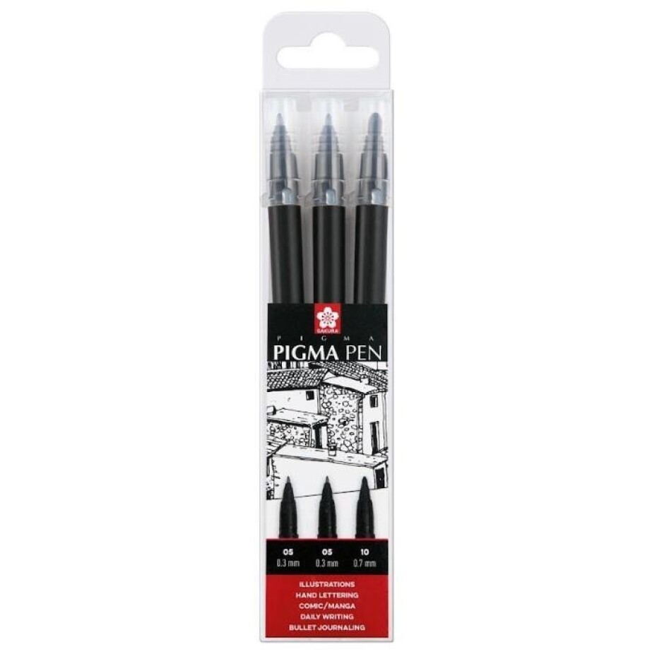 Sakura Sada Pigma Pen Black 3 ks - main (0)