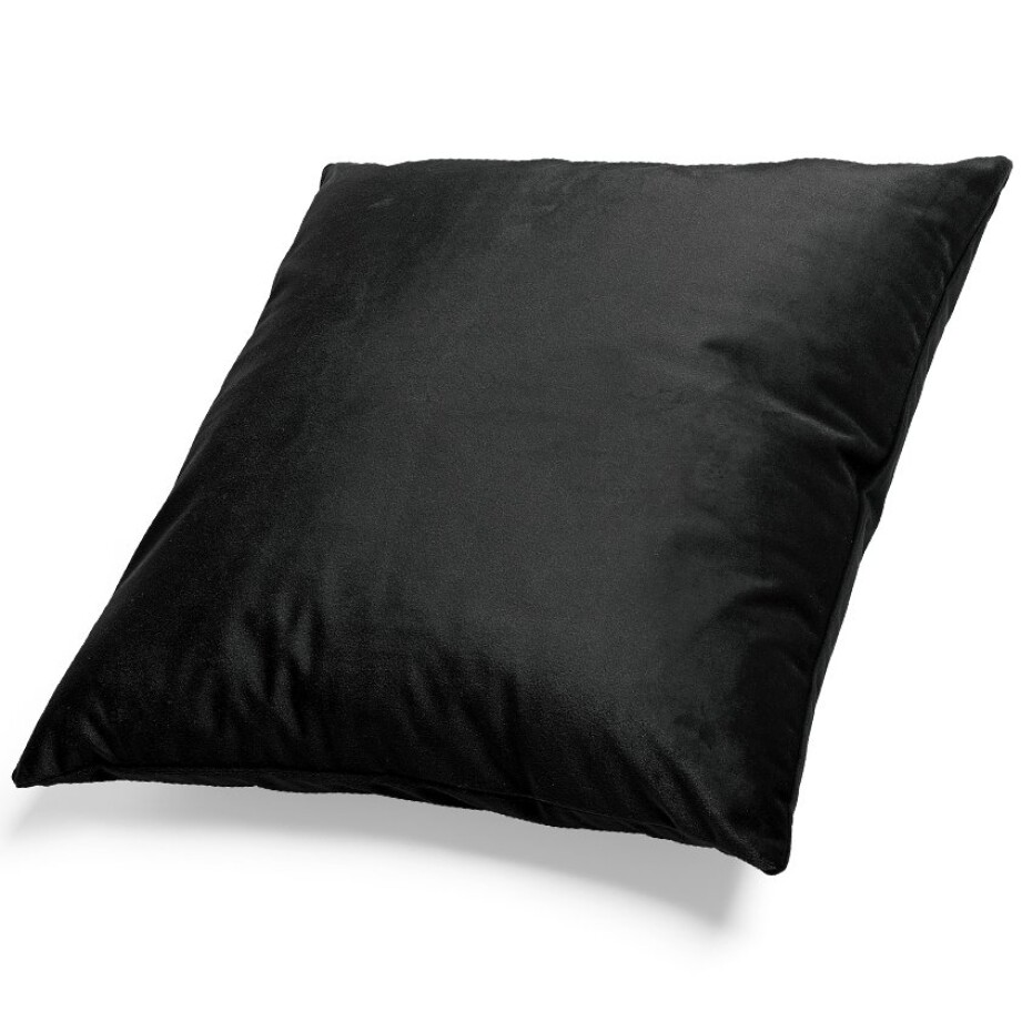 Mikroplyšový povlak na polštář 50x50 cm Černý - main (0)