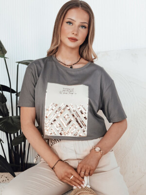 Product detail of CENTIA dámské tričko hnědé Dstreet RY2612 L / XL