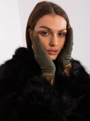 Product detail of Khaki hladké dámské rukavice Velikost: S/M