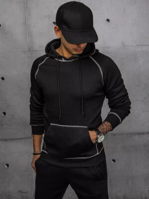 Product detail of Pánská černá mikina Dstreet BX5515 XXL