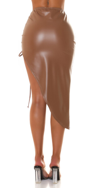 Product detail of tak sexy! Koucla sukně z umělé kůže s rozparkem na nohavicích XL red Einheitsgroesse