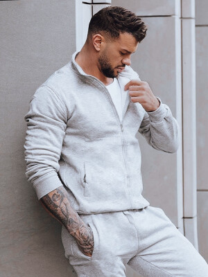 Product detail of Šedá pánská mikina na zip Dstreet BX4109z XXL