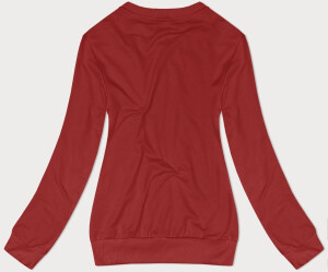 Product detail of Tenká červená dámská tepláková mikina se stahovacími lemy (68W05-18) odstíny růžové S (36)