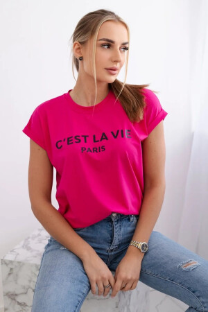 Product detail of Bavlněná halenka C'est La Vie Paris fuchsiová UNI