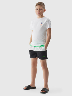 Product detail of Chlapecké plážové šortky typu boardshorts 4F - zelené Velikost: 146/152