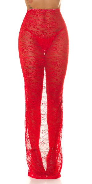 Product detail of Sexy krajková maxisukně Koucla s vysokým pasem red S