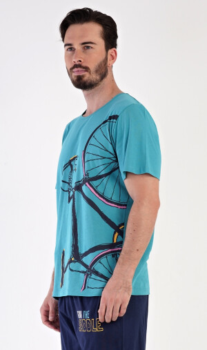 Product detail of Pánské pyžamo bermudy Dominik mentolová XL