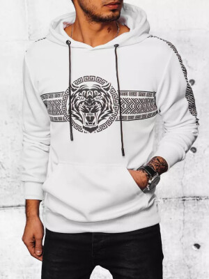 Product detail of Pánská mikina s kapucí bílá Dstreet BX5573 XXL