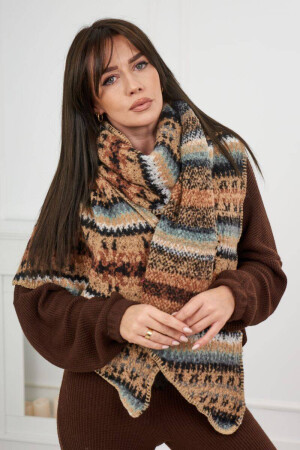 Product detail of 6072 Dámská šála camel + černá UNI