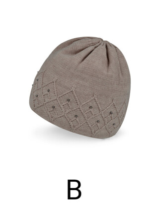 Product detail of Dámská čepice 48-490 tmavě béžová univerzální
