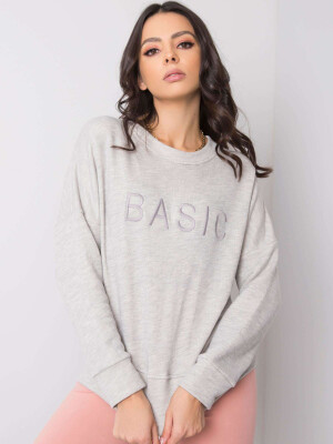 Product detail of Dámská světle šedá melanžová bavlněná mikina L / XL