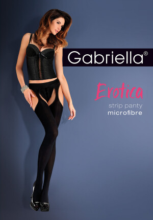 Product detail of Dámské punčochové kalhoty Gabriella 638 Erotica Strip Panty mikrovlákno 100 den 1-4 nero/černá 3/4-M/L