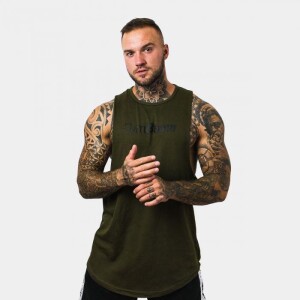 Product detail of GymBeam Tílko Cut Off Military Green