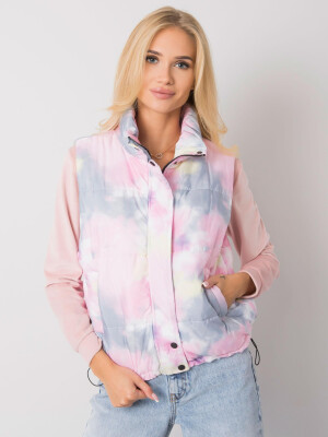 Product detail of Šedá a růžová vesta bez kapuce 2XL