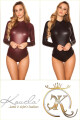 Sexy KouCla Wetlook Body Longsleeve barva BORDEAUX velikost Einheitsgroesse - thumb (5)