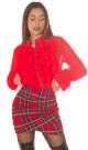 Sexy Koucla draped Highwaist Minisukně red S - thumb (30)
