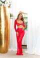Sexy krajková maxisukně Koucla s vysokým pasem red M - thumb (16)