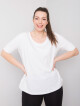 Dámské bílé bavlněné tričko větší velikosti 2XL - thumb (6)