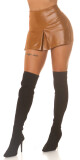 Sexy sukně Koucla Highwaist Skort v barvě Wetlook brown XL - thumb (13)