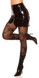 Sexy latexová mini sukně na zip black M - thumb (0)