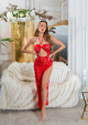 Sexy krajkové šaty s výstřihem Koucla / Cover-Up red L - thumb (3)