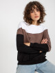 Dámská základní černo-bílá mikina s crewneck JEDNA VELIKOST - thumb (3)