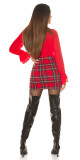 Sexy Koucla draped Highwaist Minisukně red S - thumb (7)
