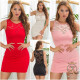 Sexy KouCla Party Minidress s krajkou + sexy záda BEIGE Einheitsgroesse - thumb (12)