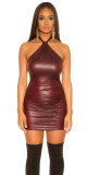 Sexy šaty KouCla WetLooK Holderneck-Dress BORDEAUX Einheitsgroesse - thumb (1)