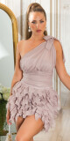 Sexy One-Arm cocktail dress CORAL 12 - thumb (4)