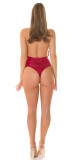 Sexy body s výstřihem Koucla Neck Bodysuit with cut out blackleo M - thumb (11)