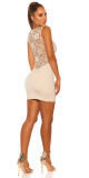Sexy KouCla Party Minidress s krajkou + sexy záda BEIGE Einheitsgroesse - thumb (29)