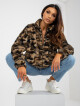 Khaki krátká mikina na zip s camo vzory L / XL - thumb (0)