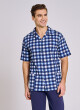 Taro Sammuel 3183 pyžamo kr/r M-2XL L24 pánské pyžamo na zip modrá M - thumb (2)